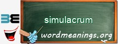 WordMeaning blackboard for simulacrum